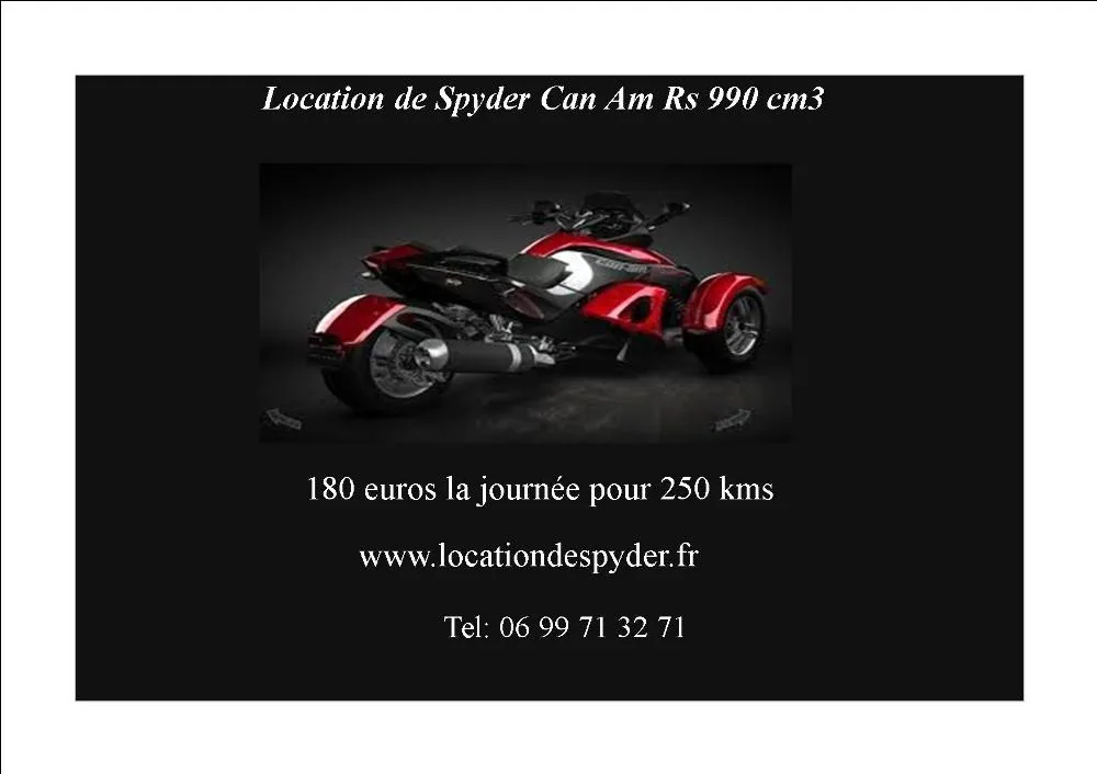Location de Spyder à Carpentras, Vaucluse (84)